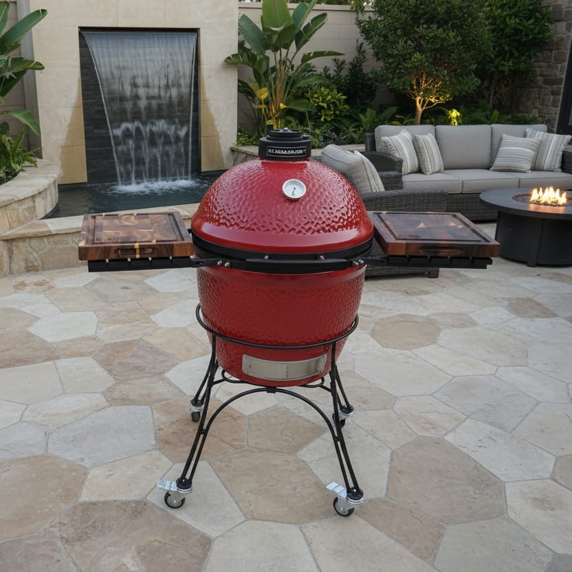 BBQ Boards™ for Kamado Joe Classic Joe I - Side Boards (Sold As A Matching Pair) | BBQBoards