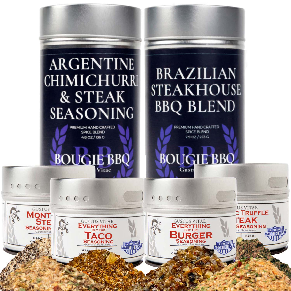 Steak Lovers - Best For Beef | Complete 6 Pack Collection | Gourmet Seasonings and Rubs For Steaks, Chops, Racks & Ribs | BBQBoards